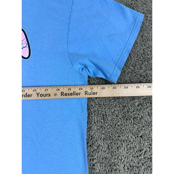 Simply Southern Shirt Womens Large Blue Pink Save Them Turtles Hibiscus Print - Picture 5 of 11